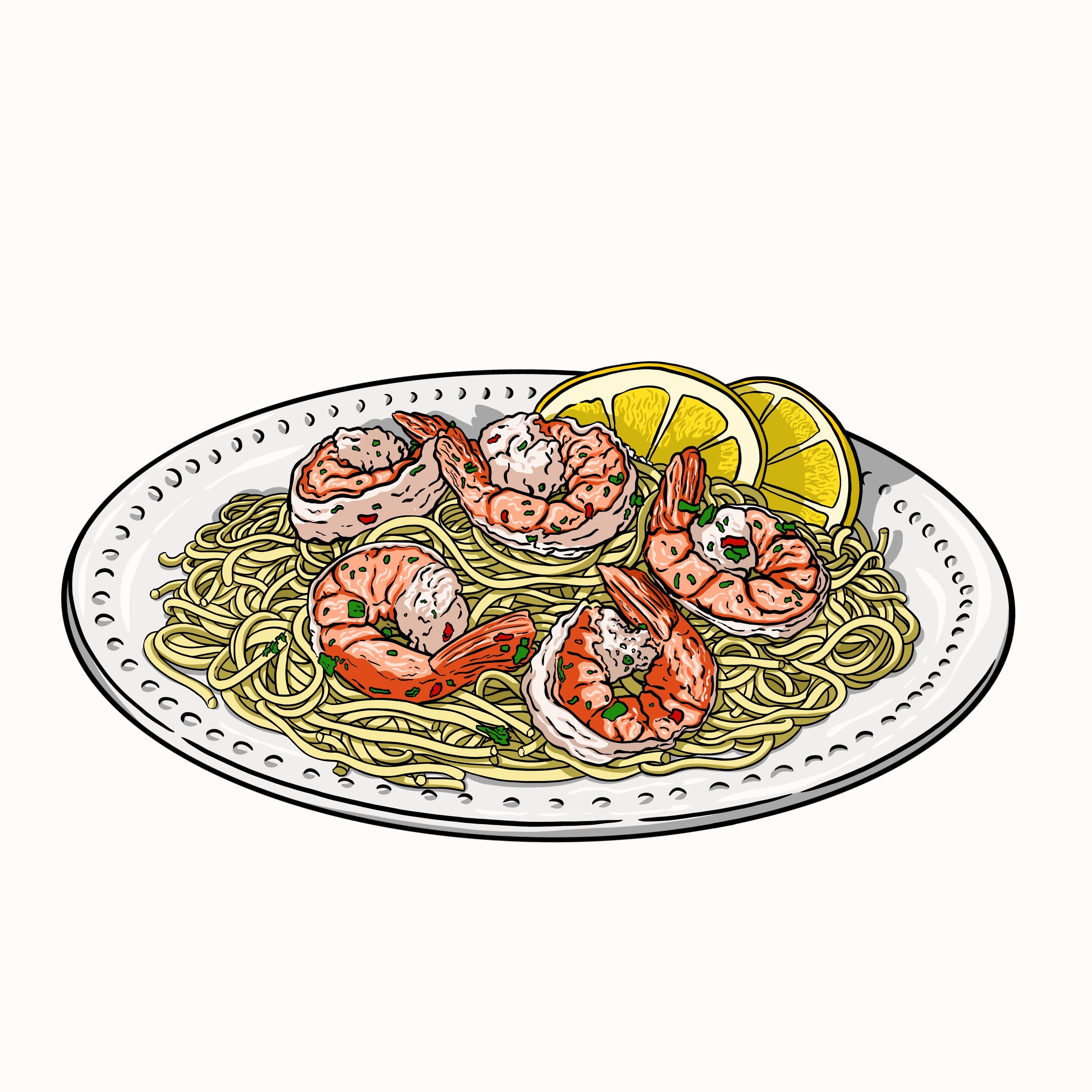 Shrimp Scampi Spaghetti